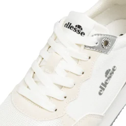 Sneakers bianche da Donna effetto scamosciato e inserti argento Ellesse