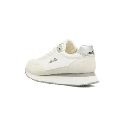 Sneakers bianche da Donna effetto scamosciato e inserti argento Ellesse