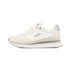 Sneakers bianche da Donna effetto scamosciato e inserti argento Ellesse
