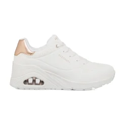 Sneakers bianche da Donna in memory foam Skechers Uno Wedge