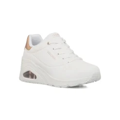 Sneakers bianche da Donna in memory foam Skechers Uno Wedge