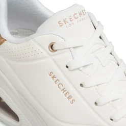 Sneakers bianche da Donna in memory foam Skechers Uno Wedge