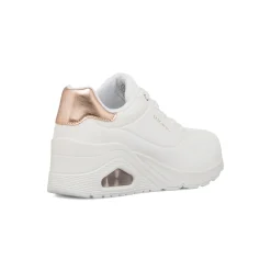 Sneakers bianche da Donna in memory foam Skechers Uno Wedge