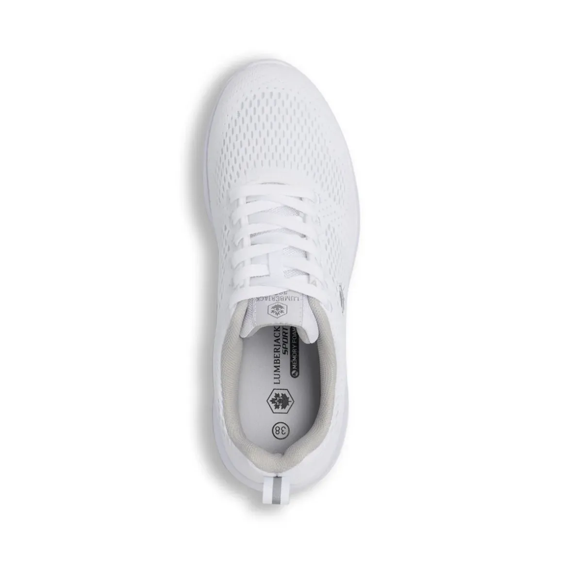 Sneakers Bianche da Donna in tessuto mesh con Memory Foam Lumberjack