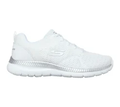Sneakers bianche da donna in tessuto mesh Skechers Bountiful - Quick Path