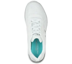 Sneakers bianche da donna in tessuto mesh Skechers Bountiful - Quick Path