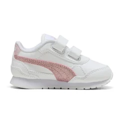 Sneakers bianche da primi passi Bambina con dettagli rosa glitter Puma