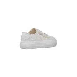 Sneakers bianche da Ragazza basse con ricamo e perle Dieci Baci