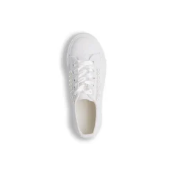 Sneakers bianche da Ragazza basse con ricamo e perle Dieci Baci