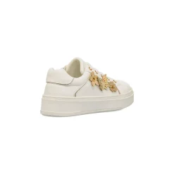Sneakers bianche da ragazza comode con dettagli floreali Dieci Baci