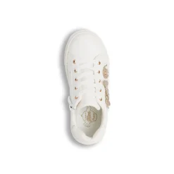 Sneakers bianche da ragazza comode con dettagli floreali Dieci Baci
