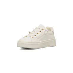 Sneakers bianche da ragazza comode con dettagli floreali Dieci Baci