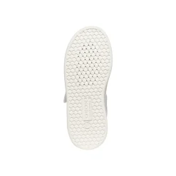 Sneakers bianche da Ragazza con suola traspirante e inserto viola Geox