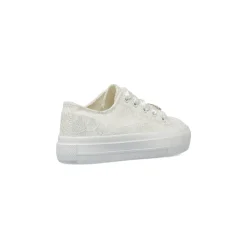 Sneakers bianche da Ragazza in pizzo con lacci in raso e strass Dieci Baci