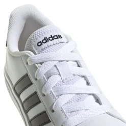 Sneakers bianche da ragazzo con strisce a contrasto adidas Grand Court 2.0 K