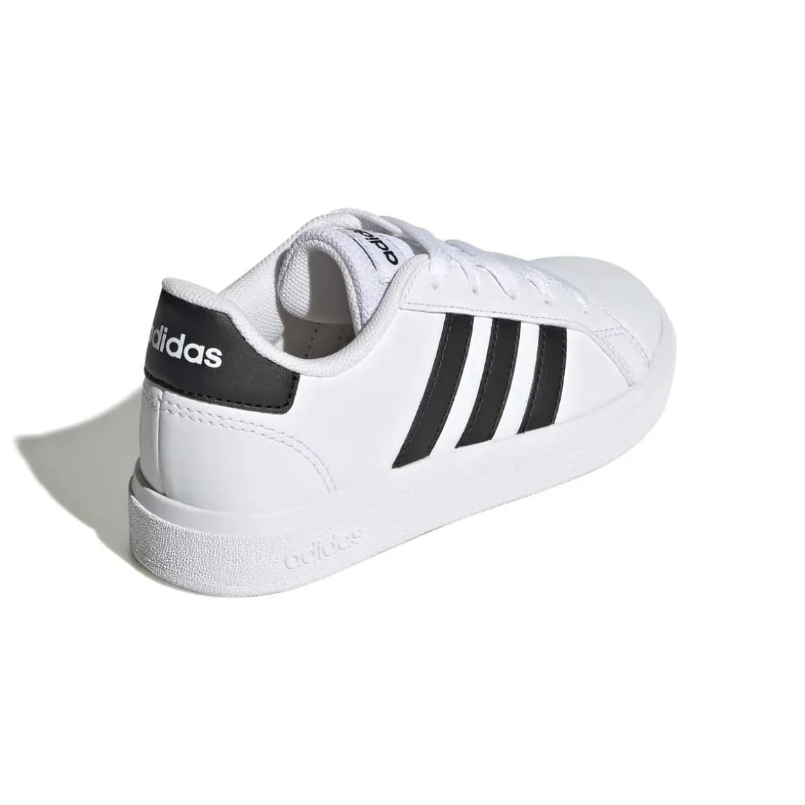Sneakers bianche da ragazzo con strisce a contrasto adidas Grand Court 2.0 K
