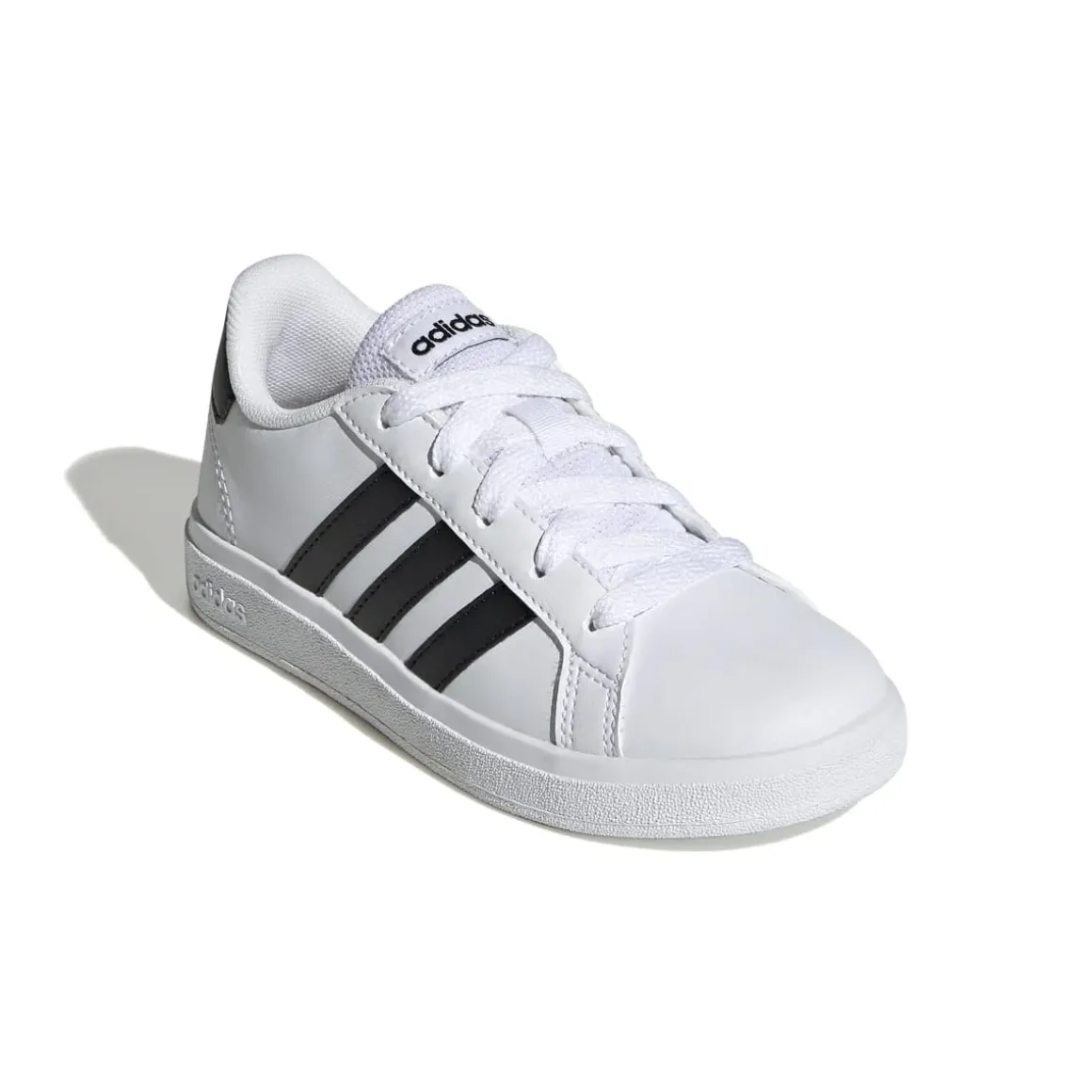 Sneakers bianche da ragazzo con strisce a contrasto adidas Grand Court 2.0 K
