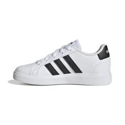 Sneakers bianche da ragazzo con strisce a contrasto adidas Grand Court 2.0 K