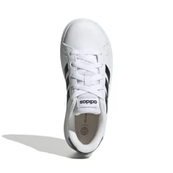 Sneakers bianche da ragazzo con strisce a contrasto adidas Grand Court 2.0 K