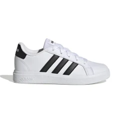 Sneakers bianche da ragazzo con strisce a contrasto adidas Grand Court 2.0 K