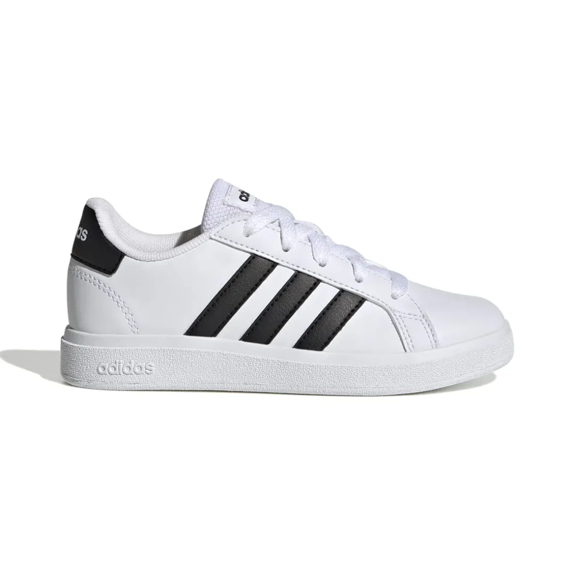 Sneakers bianche da ragazzo con strisce a contrasto adidas Grand Court 2.0 K