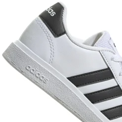 Sneakers bianche da ragazzo con strisce a contrasto adidas Grand Court 2.0 K
