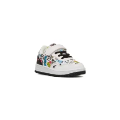 Sneakers bianche da Ragazzo con stampa graffiti Space Boy
