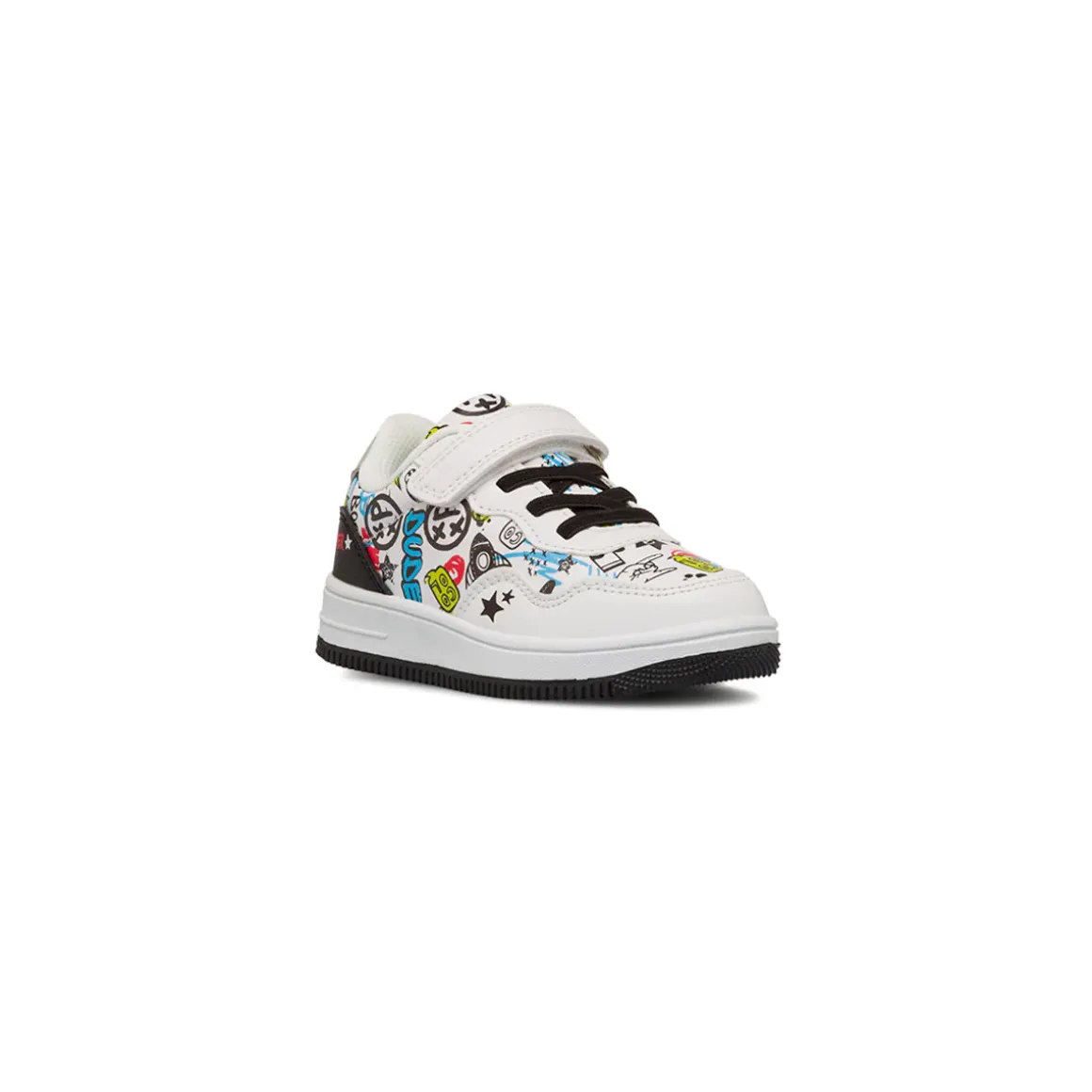 Sneakers bianche da Ragazzo con stampa graffiti Space Boy