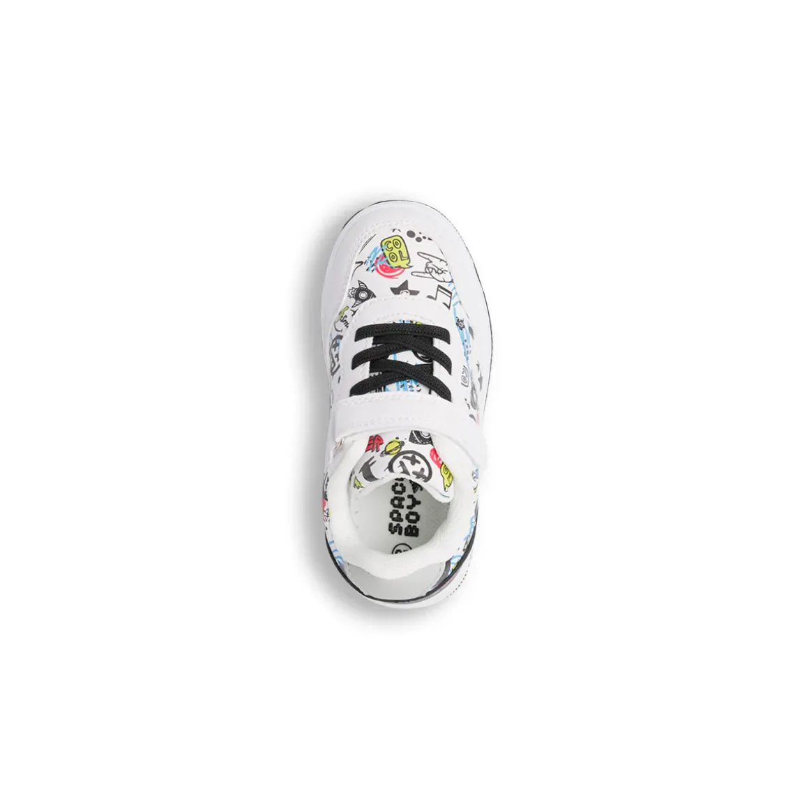 Sneakers bianche da Ragazzo con stampa graffiti Space Boy