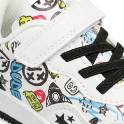 Sneakers bianche da Ragazzo con stampa graffiti Space Boy