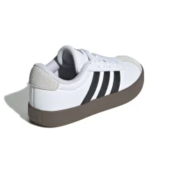 Sneakers bianche da ragazzo con strisce nere adidas VL Court 3.0 K