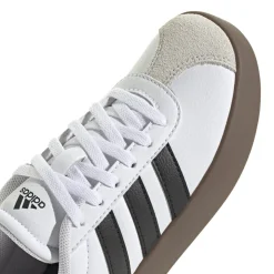 Sneakers bianche da ragazzo con strisce nere adidas VL Court 3.0 K