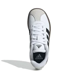 Sneakers bianche da ragazzo con strisce nere adidas VL Court 3.0 K