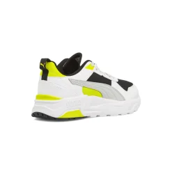Sneakers bianche da Ragazzo con dettagli neri e gialli Puma Trinity 2