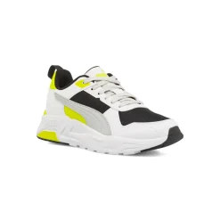Sneakers bianche da Ragazzo con dettagli neri e gialli Puma Trinity 2