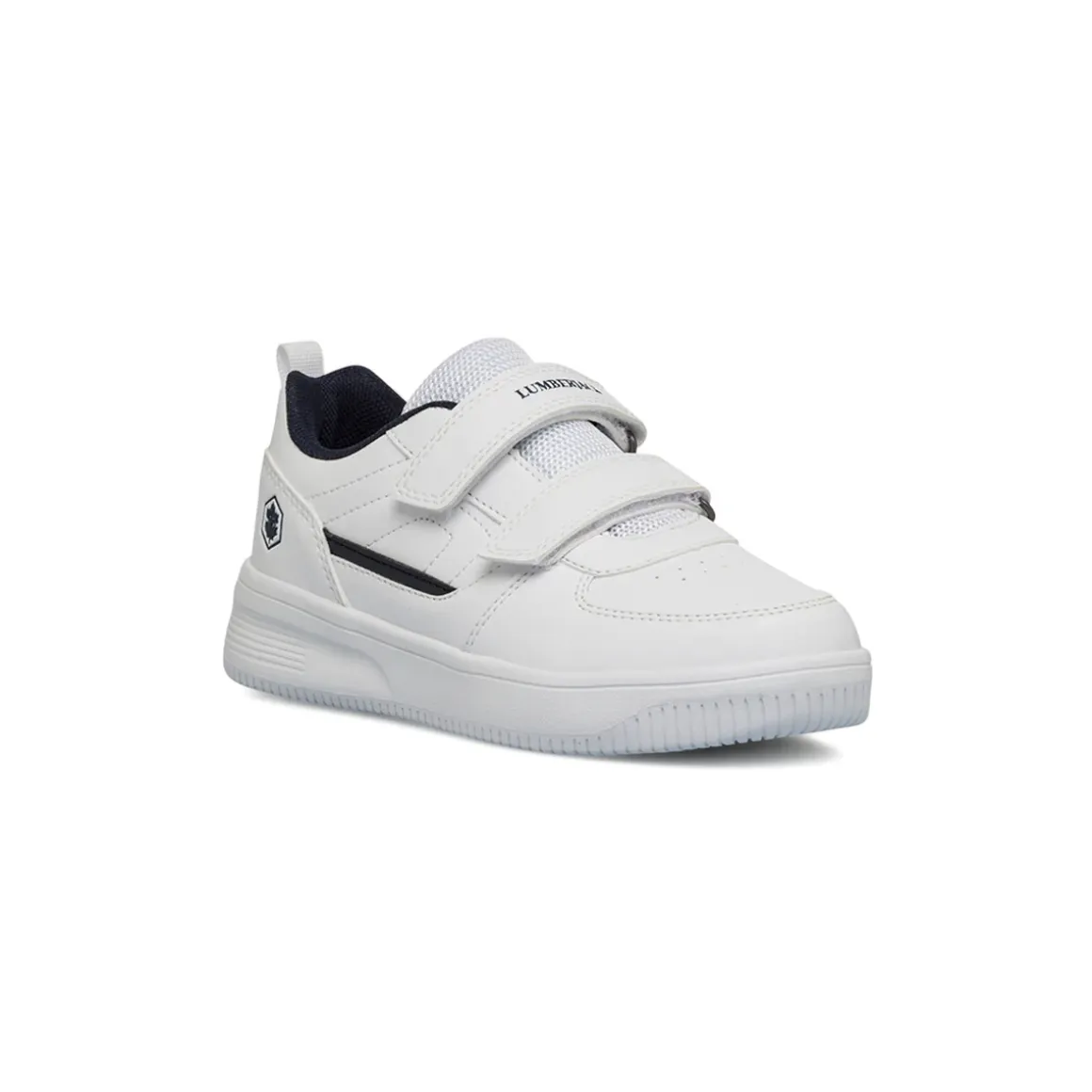 Sneakers bianche da ragazzo con logo laterale Lumberjack Finster GS