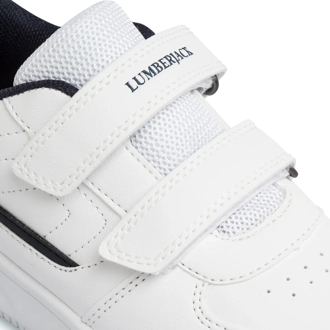 Sneakers bianche da ragazzo con logo laterale Lumberjack Finster GS