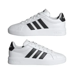 Sneakers bianche da Ragazzo con inserti neri adidas GRAND COURT 3.0