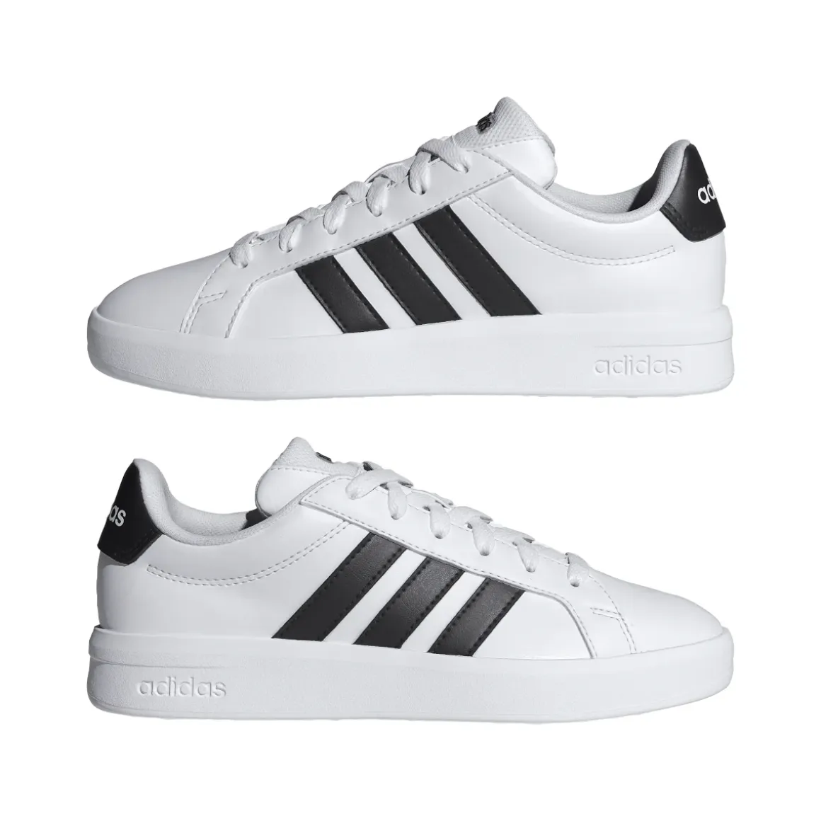 Sneakers bianche da Ragazzo con inserti neri adidas GRAND COURT 3.0