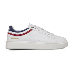 Sneakers bianche da Uomo Americanino con dettagli blu navy e rosso