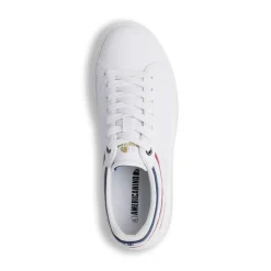 Sneakers bianche da Uomo Americanino con dettagli blu navy e rosso