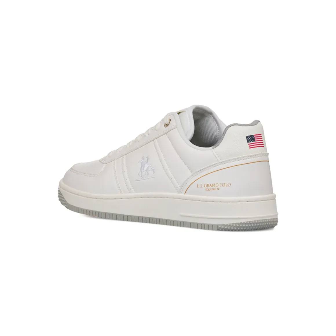 Sneakers bianche da Uomo con dettagli in contrasto e logo U.S. Grand Polo