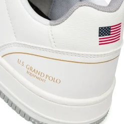 Sneakers bianche da Uomo con dettagli in contrasto e logo U.S. Grand Polo