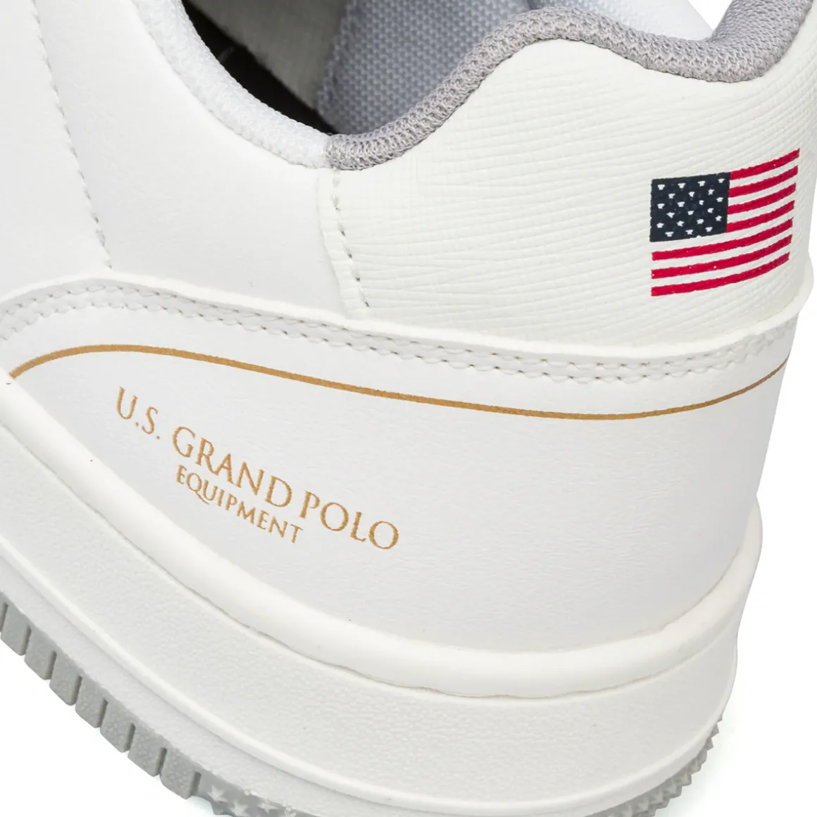 Sneakers bianche da Uomo con dettagli in contrasto e logo U.S. Grand Polo