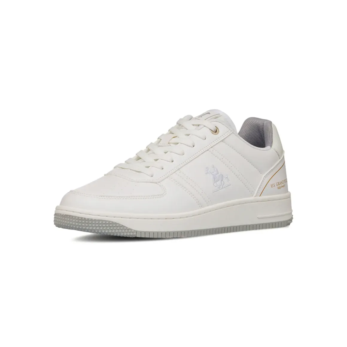 Sneakers bianche da Uomo con dettagli in contrasto e logo U.S. Grand Polo