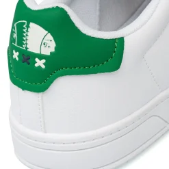 Sneakers bianche da Uomo con dettaglio verde e logo Americanino