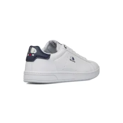 Sneakers bianche da Uomo con dettaglio blu e logo Americanino