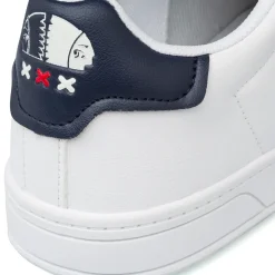 Sneakers bianche da Uomo con dettaglio blu e logo Americanino