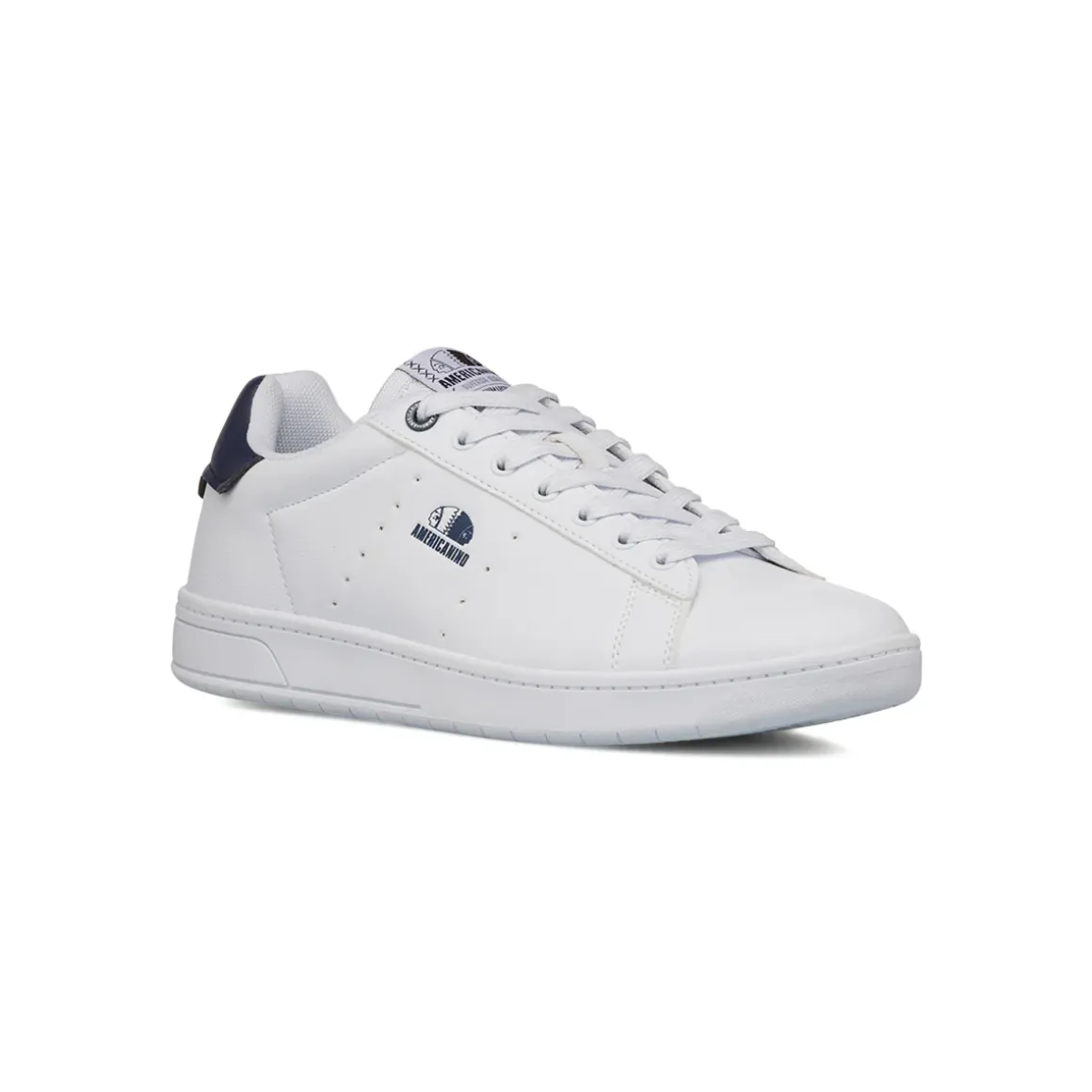 Sneakers bianche da Uomo con dettaglio blu e logo Americanino