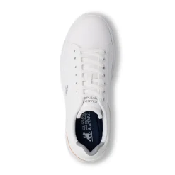 Sneakers bianche da Uomo con dettaglio marrone e logo U.S. Grand Polo